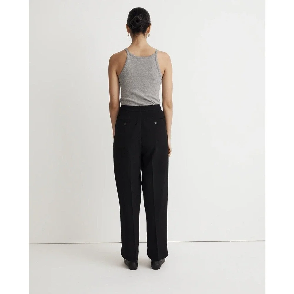 Madewell Rosedale Crepe Pant 4 High Rise Straight Leg Wrinkle Resistant - Picture 2 of 13